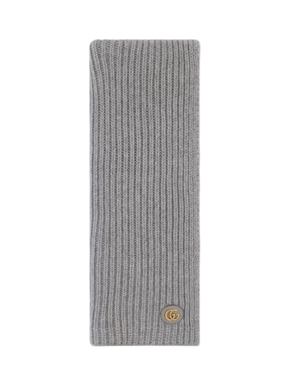 GUCCI GG WOOL & CASHMERE SCARF WITH DOUBLE G